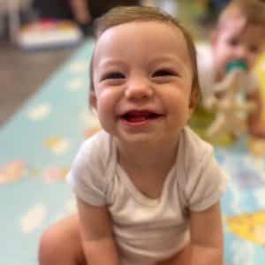 Dragonflies Class Smiling Toddler